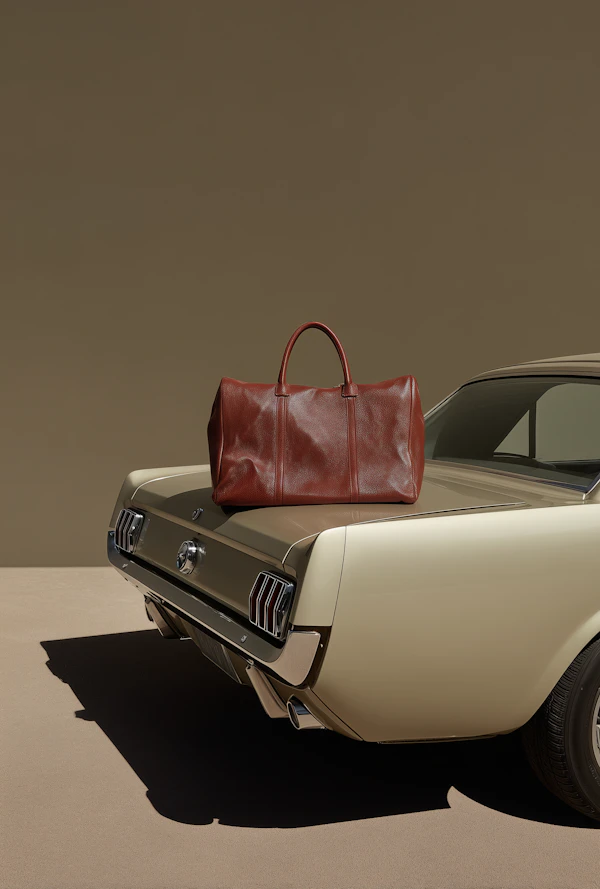 Vintage Car with Duffel
