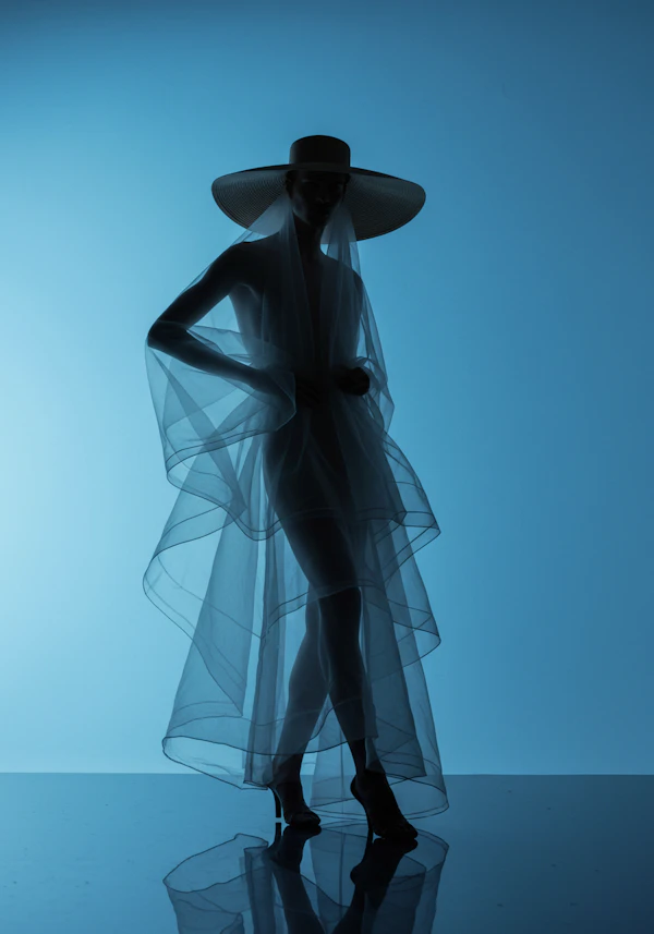Silhouetted Fashion Figure