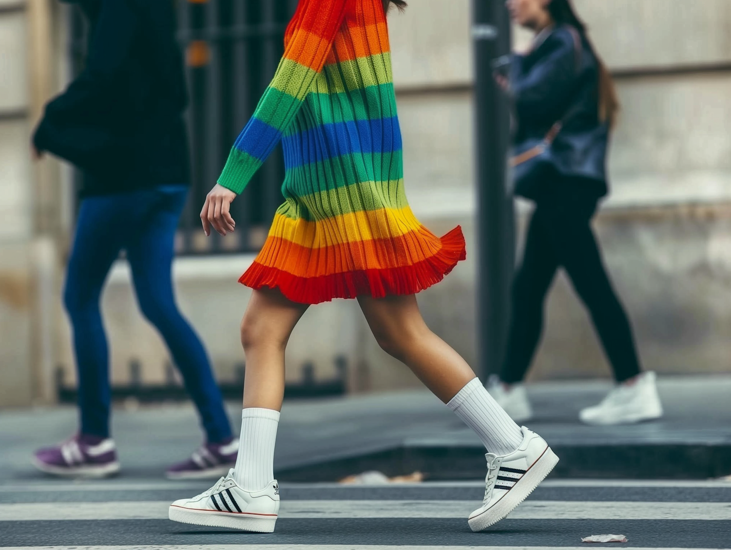 Colorful Stride in the City