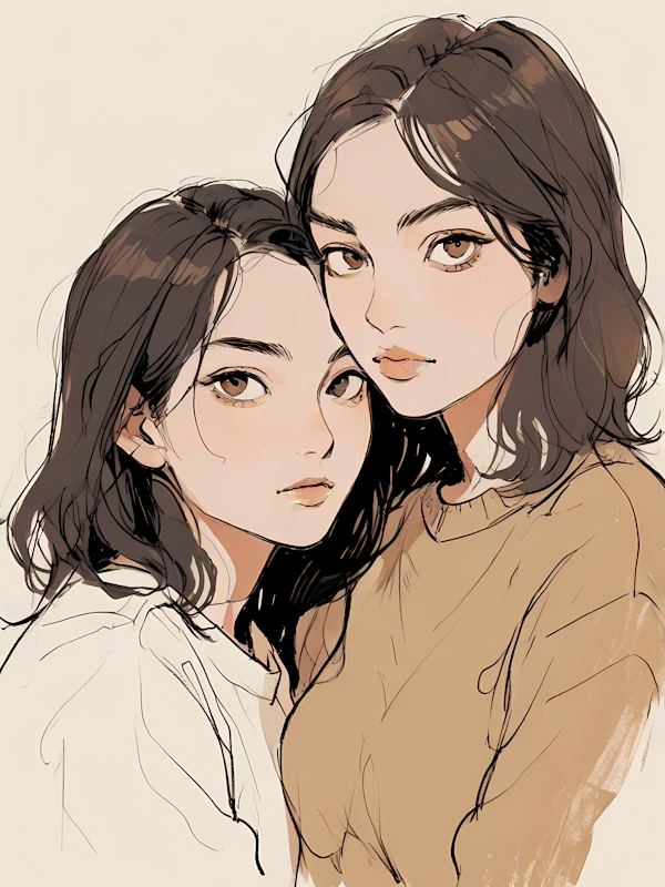 Intimate Portrait of Two Women