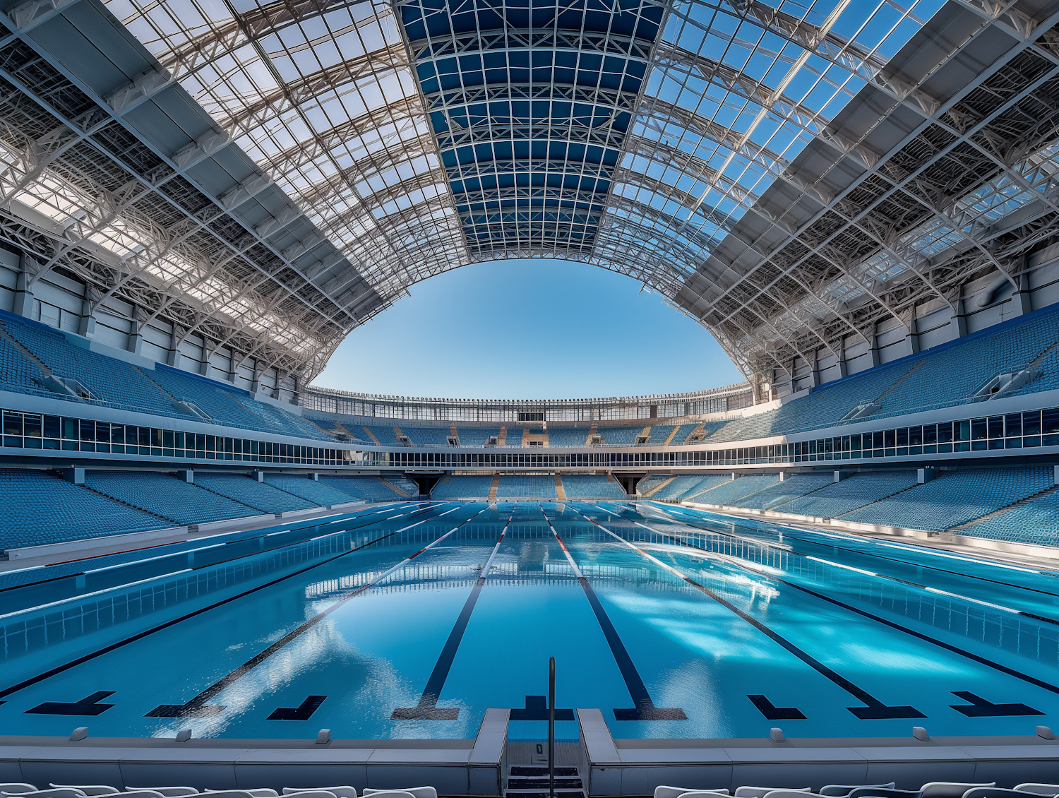 Empty Swimming Stadium