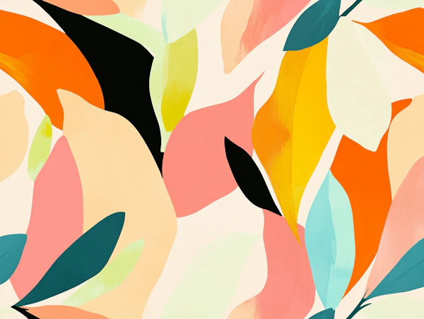 Vibrant Abstract Leaves