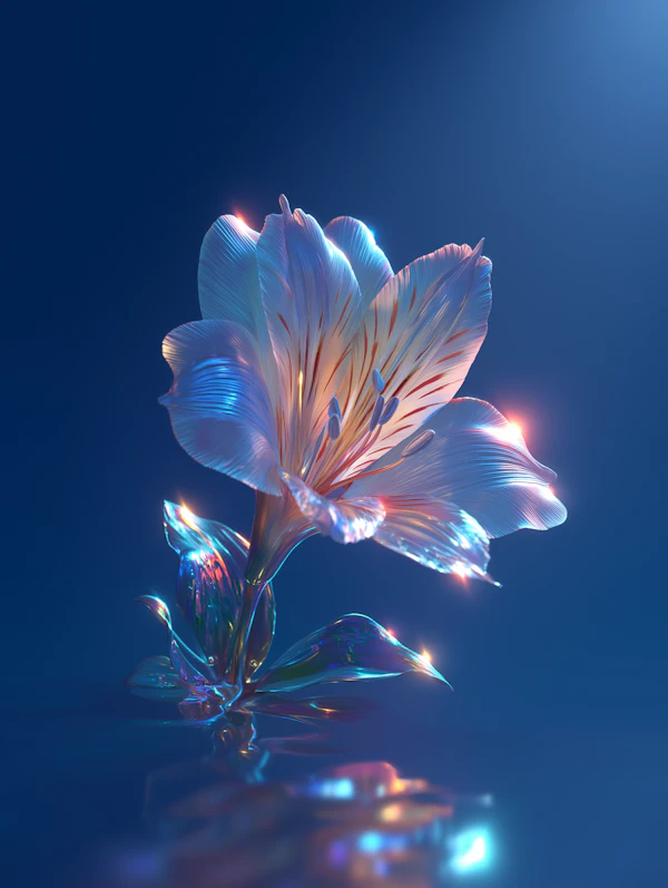 Iridescent Flower Art