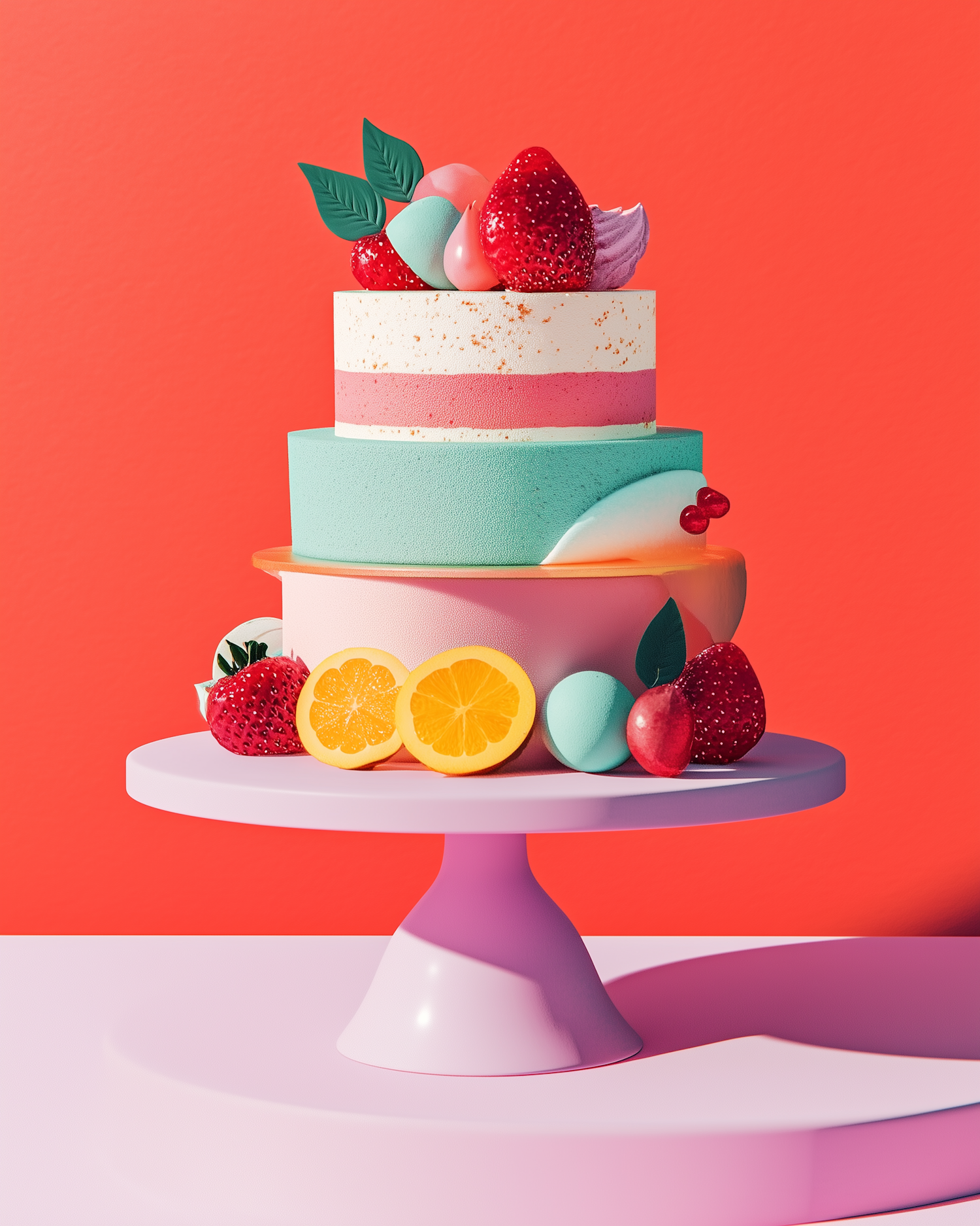 Vibrant Multi-Tiered Cake