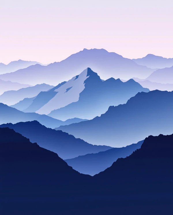 Gradient Mountain Art