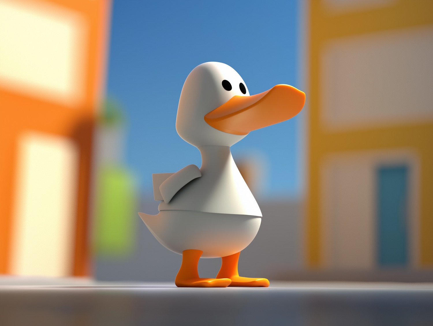 Stylized Cartoon Duck