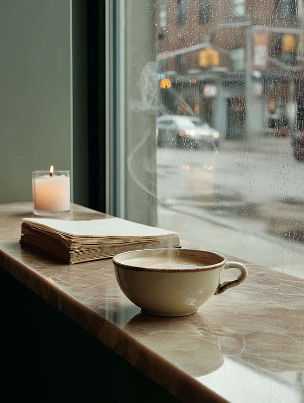 Cozy Rainy Windowsill