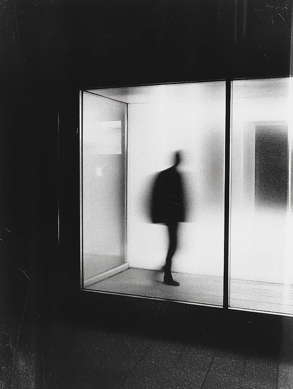 Silhouette in Glass Enclosure