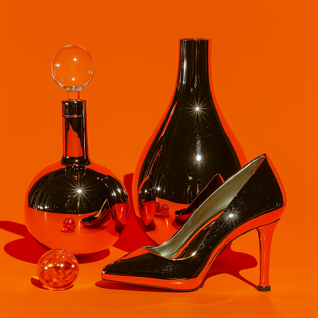 Modern Still Life with High-Heeled Shoe