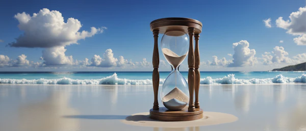 Serene Beach Hourglass