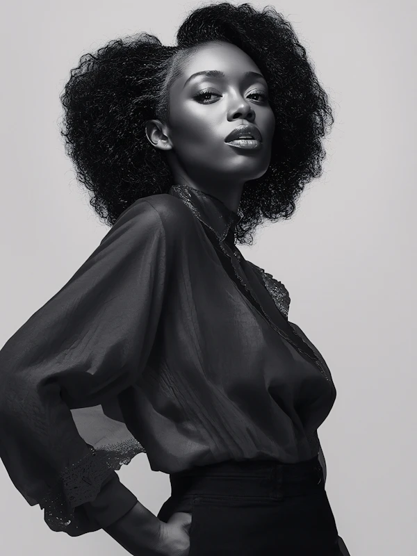Elegant Afro Portrait