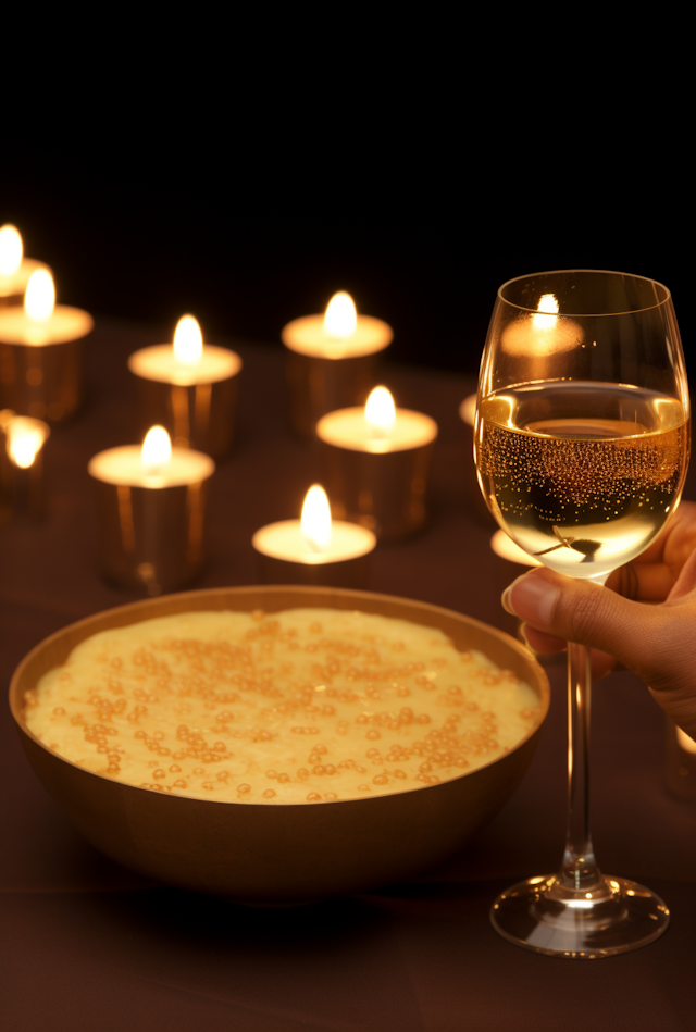 Candlelit Toast with Sparkling Wine