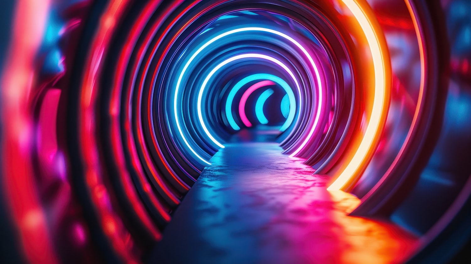 Futuristic Neon Tunnel