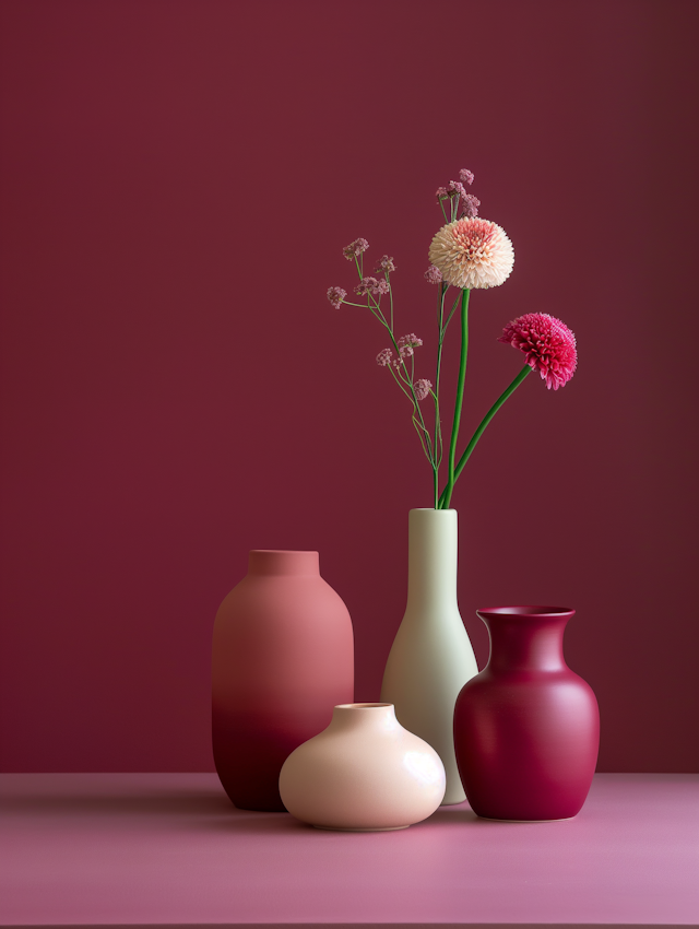 Modern Minimalist Vase Arrangement