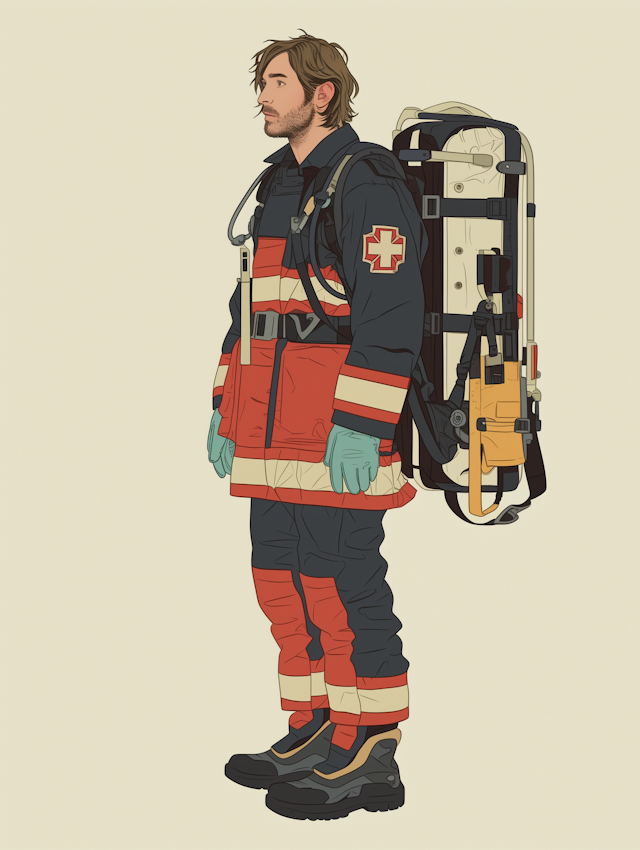 Rescue Worker in Uniform