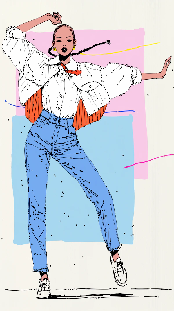 Stylish Pose Illustration