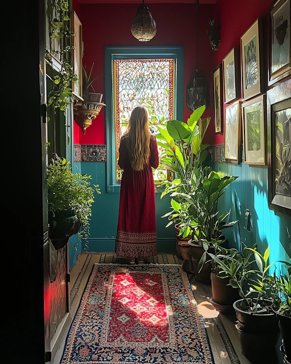 Bohemian Hallway Scene