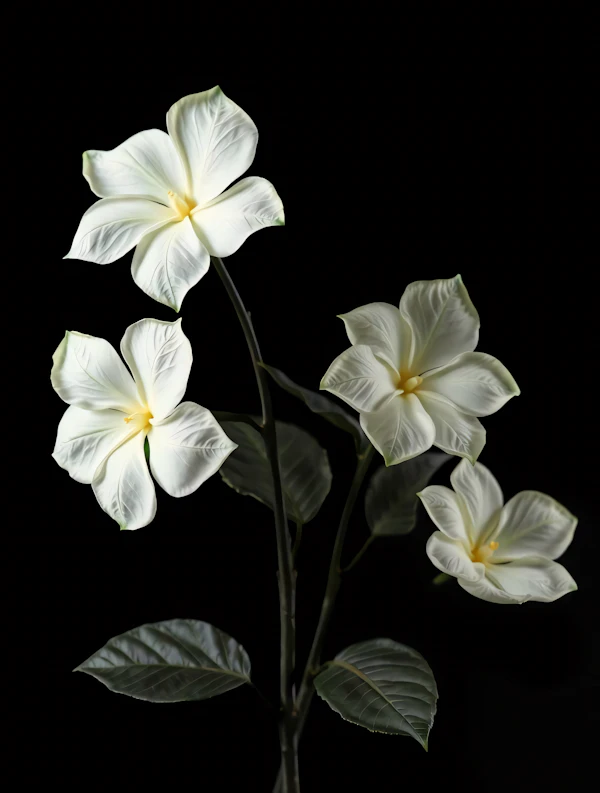 White Flowers Close-Up