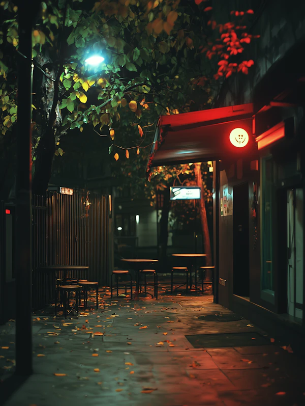 Urban Night Street Scene