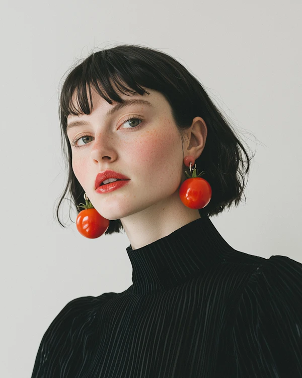Freckled Woman Portrait