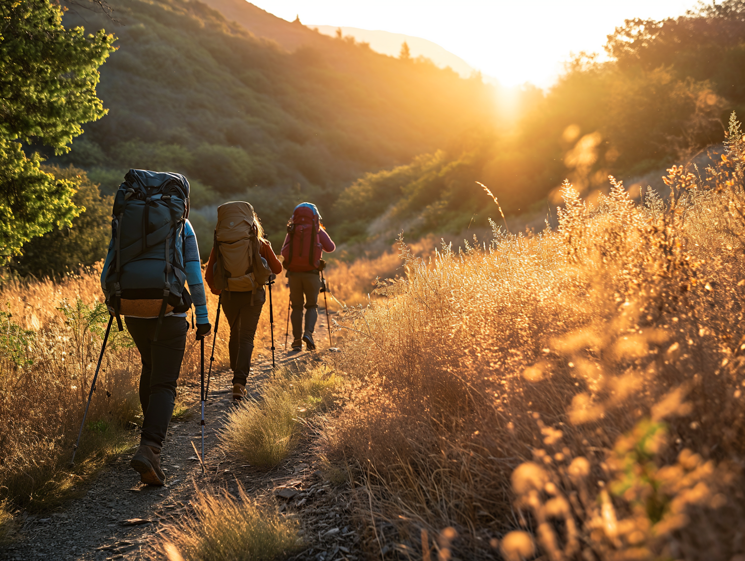 Golden Hour Trek: Intimate Journey in Nature