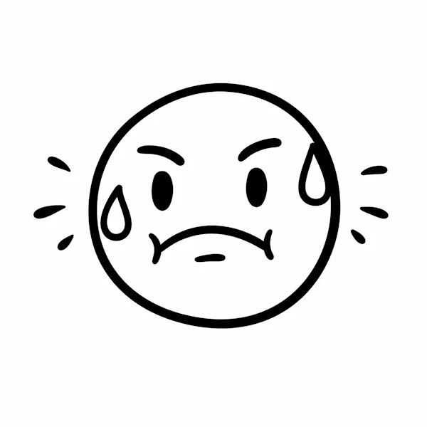 Worried Face Illustration