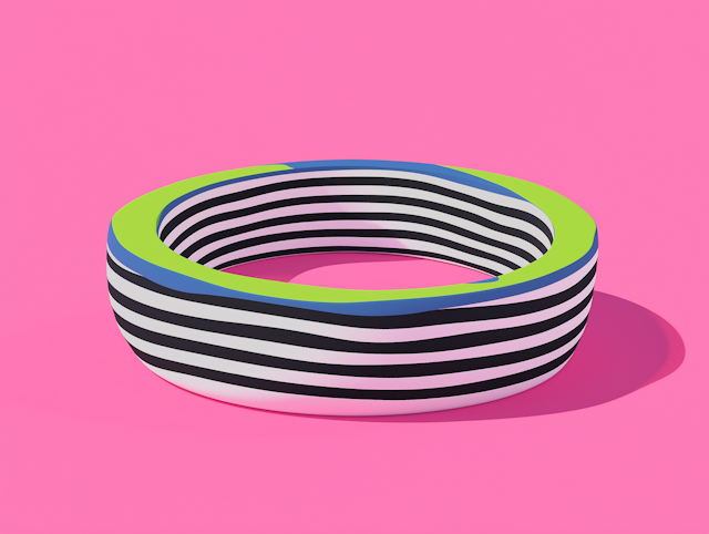 Striped 3D Ring