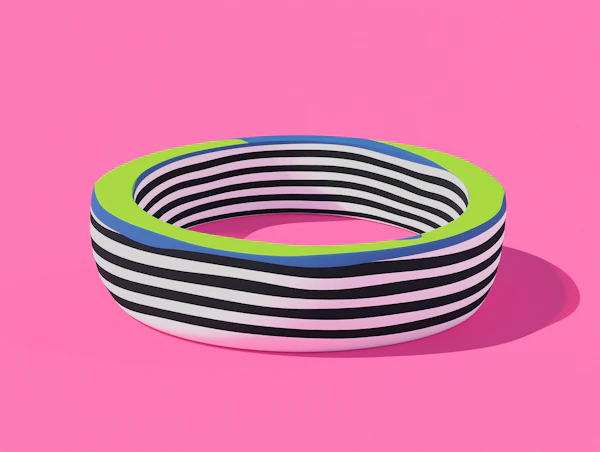Striped 3D Ring