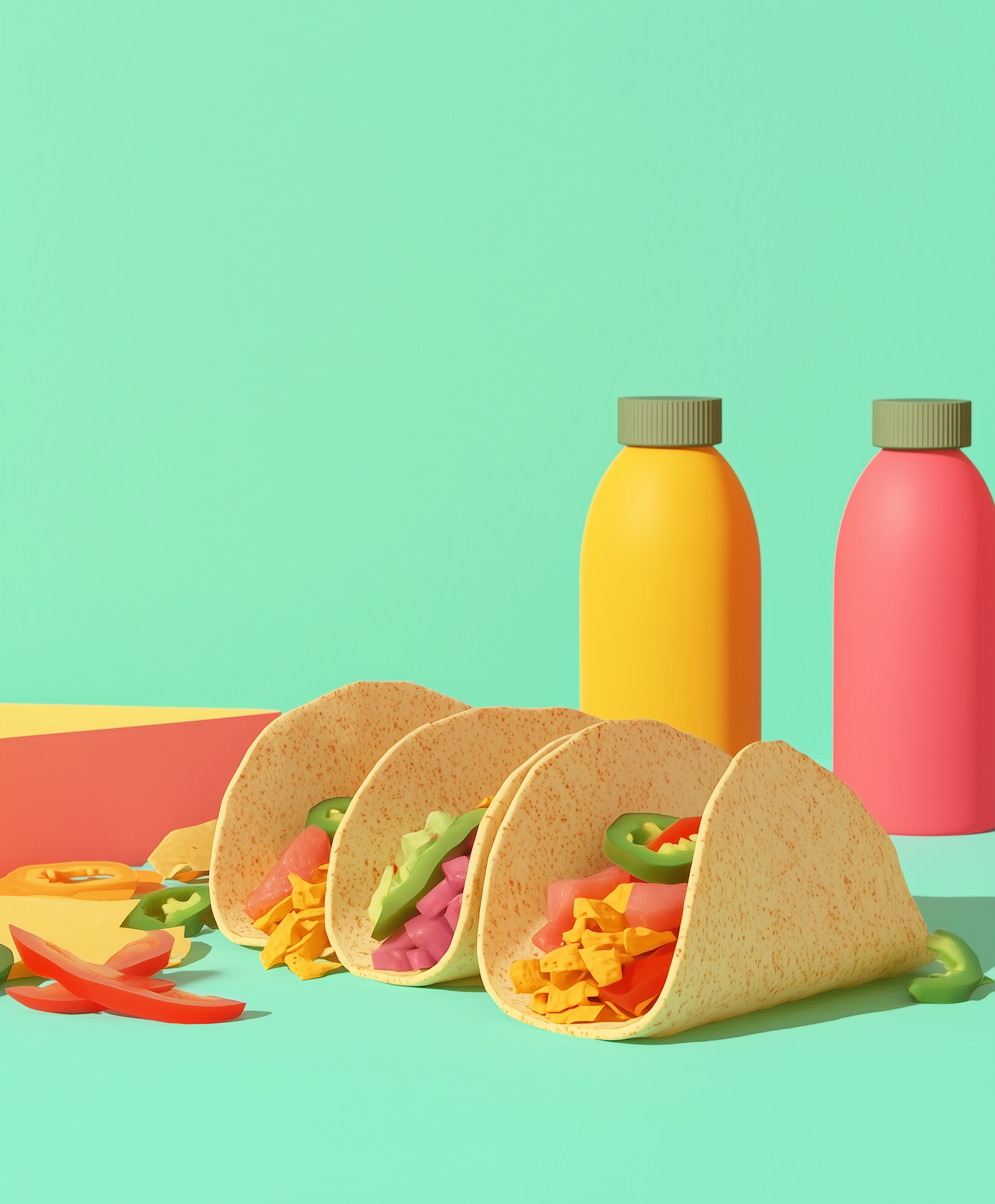 Vibrant Tacos with Colorful Fillings