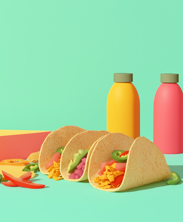 Vibrant Tacos with Colorful Fillings