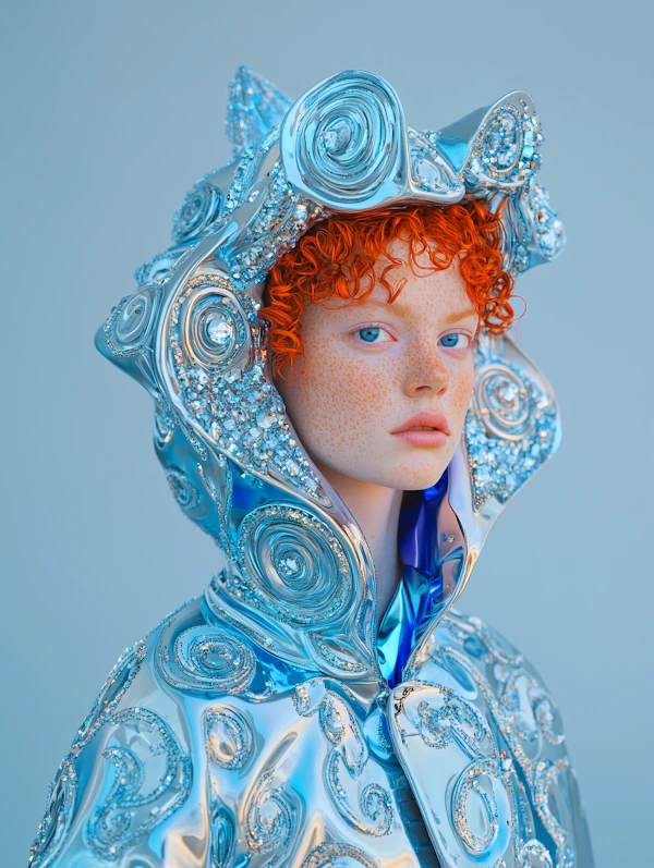 Futuristic Redhead Portrait