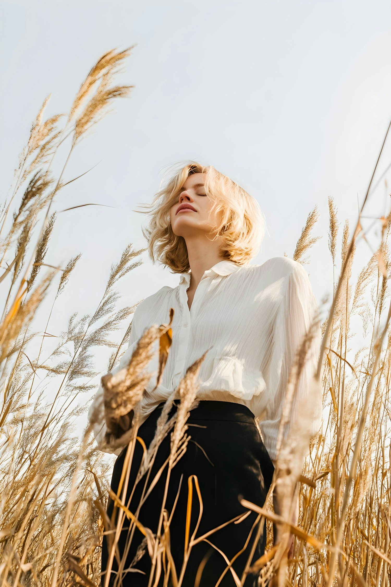 Woman in Golden Grasses