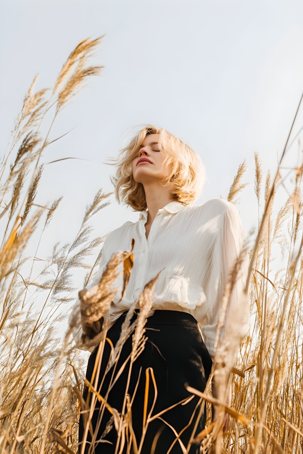 Woman in Golden Grasses