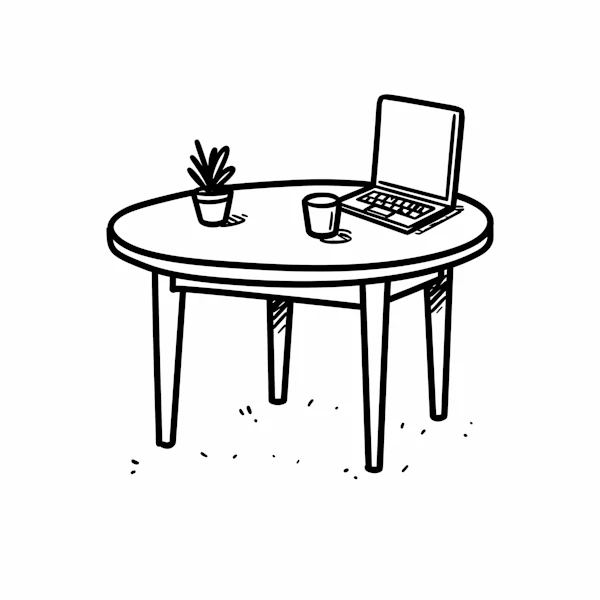 Minimalist Table Scene