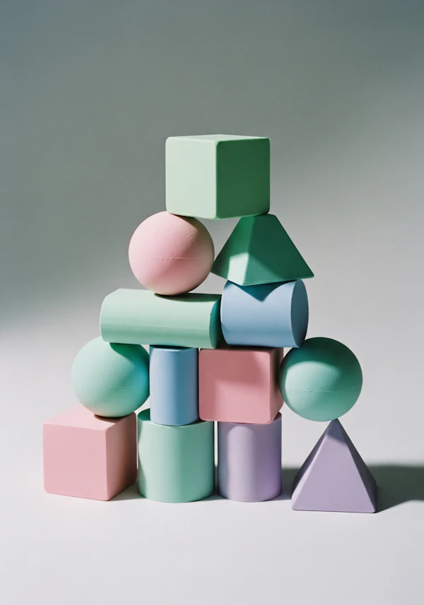 Pastel Geometric Stack