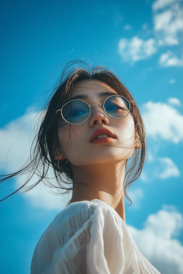 Serene Upward Gaze
