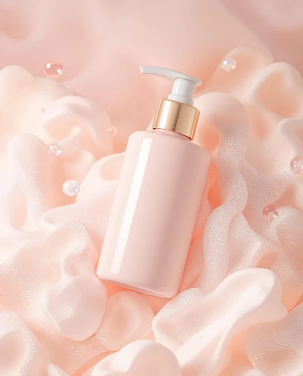 Glossy Cosmetic Bottle Display