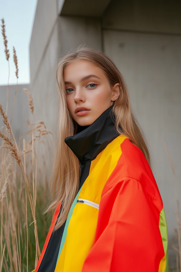 Fashion Portrait with Vibrant Jacket
