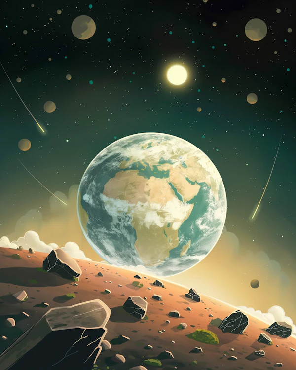 Surreal Cosmic Scene