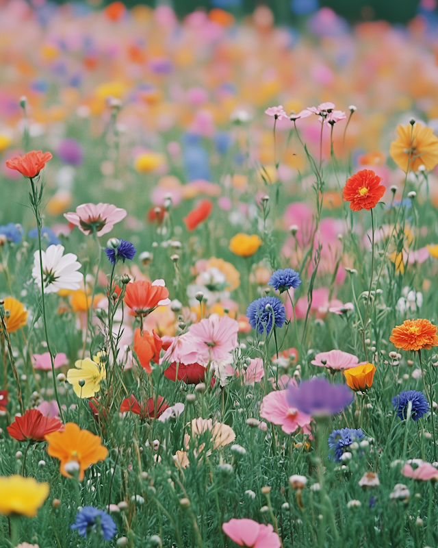 Vibrant Field of Wildflowers