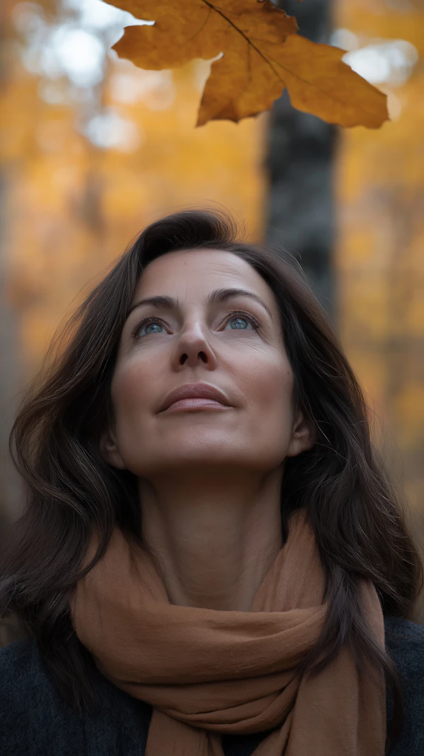 Woman in Autumnal Setting