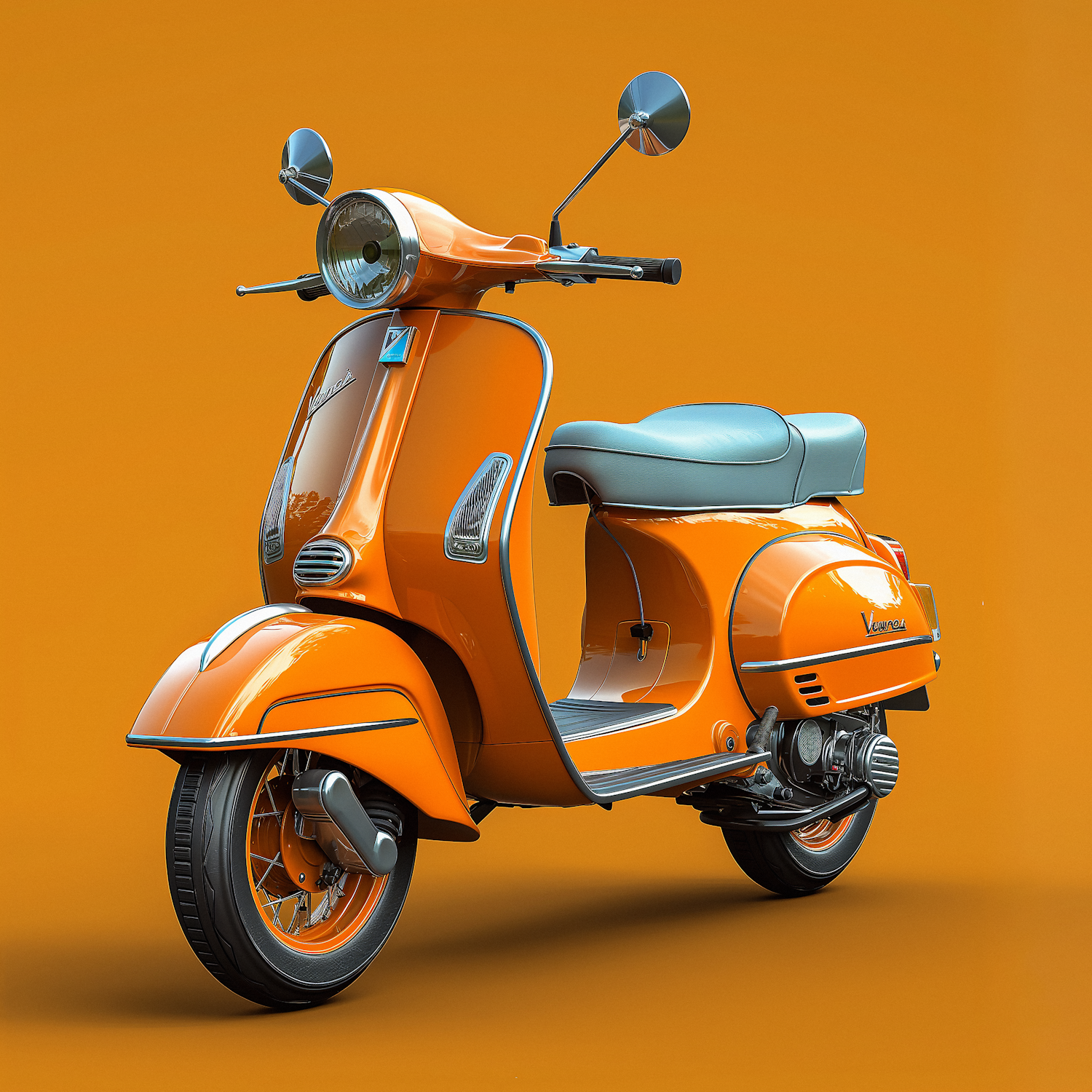 Vintage Orange Vespa