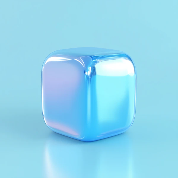 Futuristic Metallic Cube