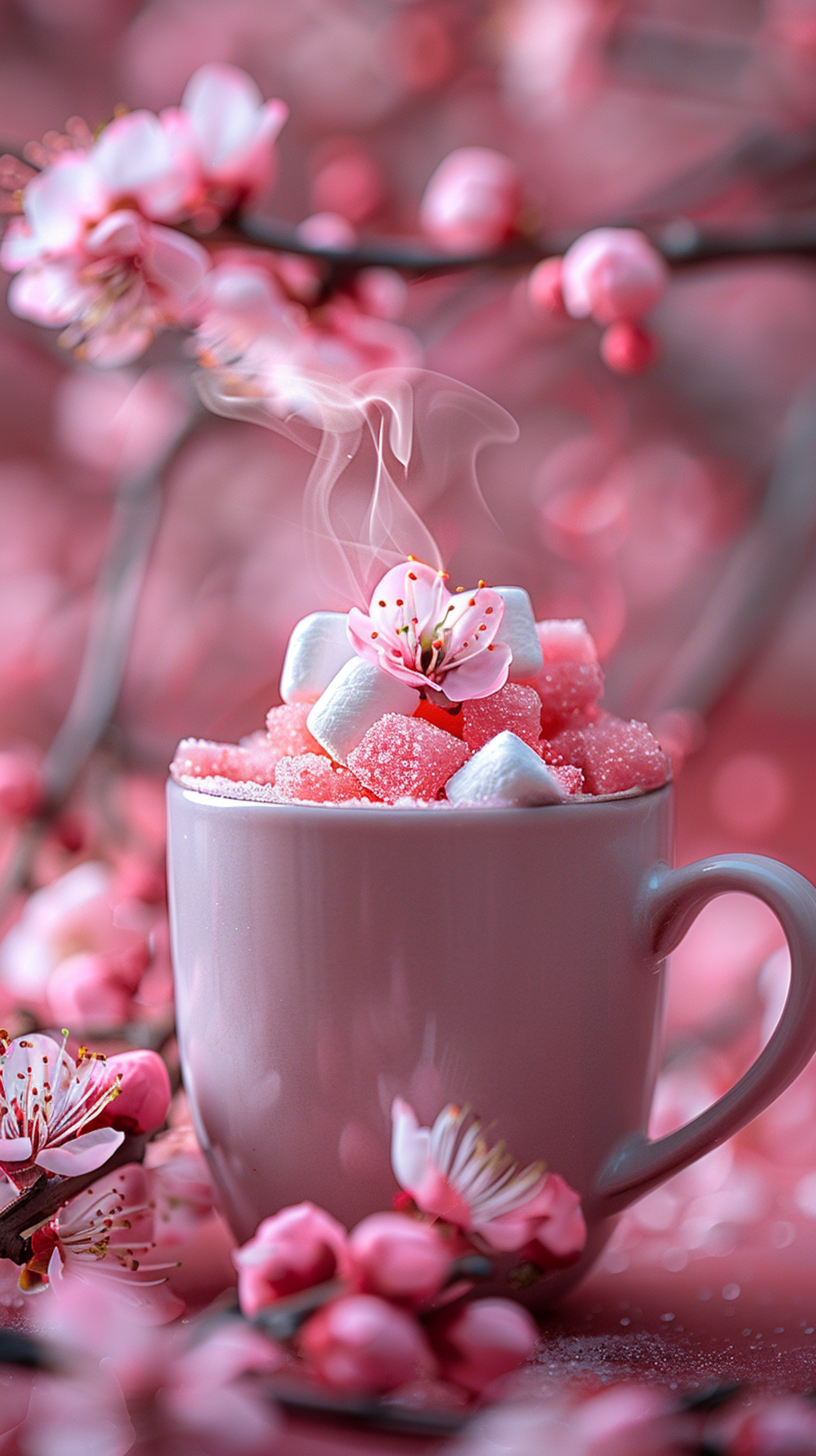 Cozy Pink Spring Beverage