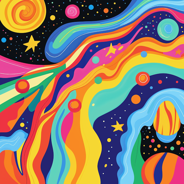 Cosmic Dreamscape Illustration