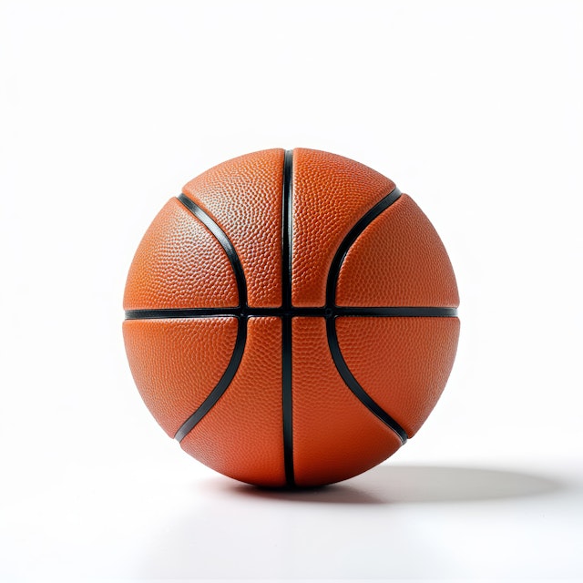 Basketball on White Background