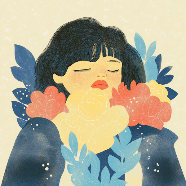 Serene Floral Portrait