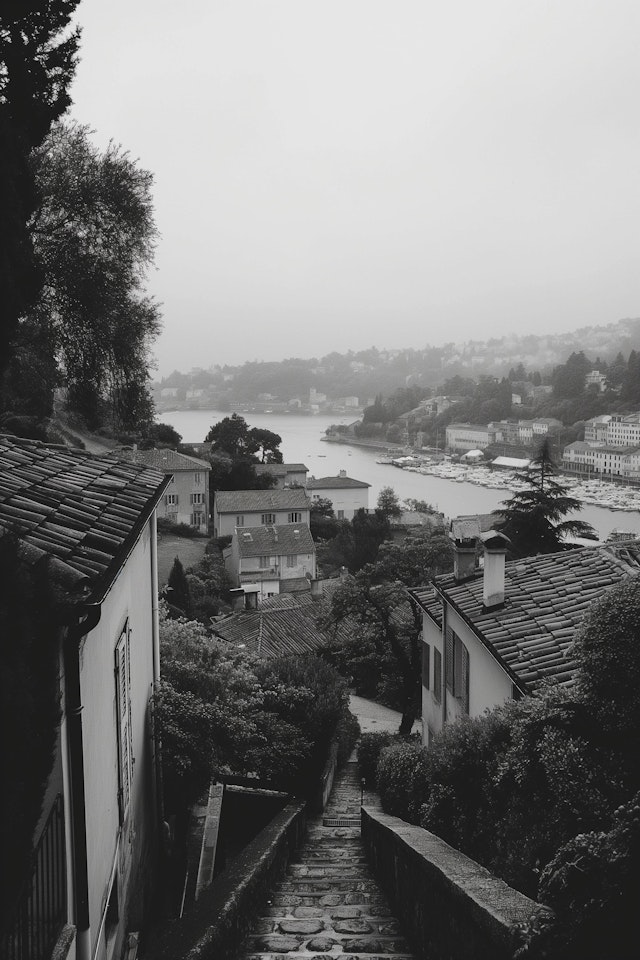 Tranquil European Town by the Water