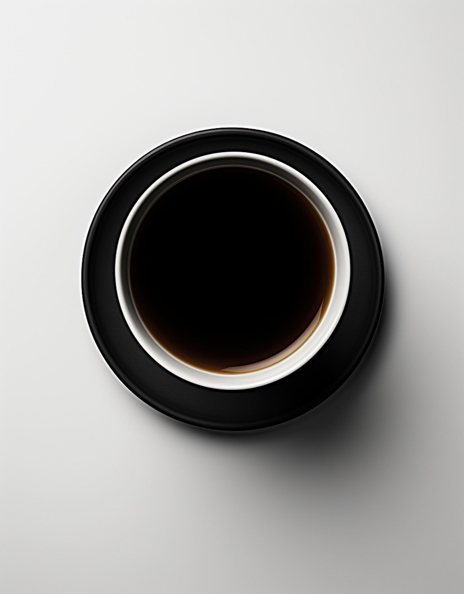 Still Black Coffee on Minimalist Surface