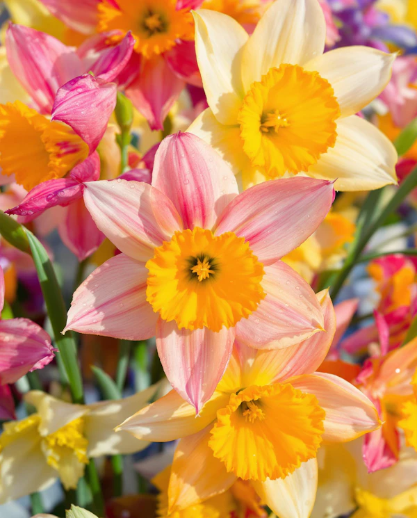 Vibrant Daffodil Cluster